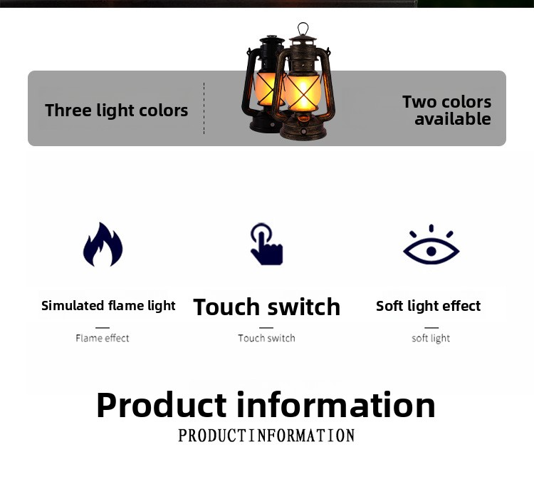 Lowember Ember Lantern — matte black rechargeable flame lantern glowing warm amber